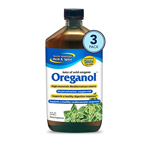 North American Herb & Spice Oreganol P73 Juice - 12 fl oz - Pack of 3 - Wild Oregano Oil - Heart & Digestive Health - Kidney, Pancreas & Liver Support - Non-GMO - 173 Total Servings