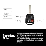 2 Keylessbest Replacement for 1999 2000 2001 2002 2003 Lexus RX300 Key Fob Remote Control N14TMTX-1 3 Buttons 312MHz