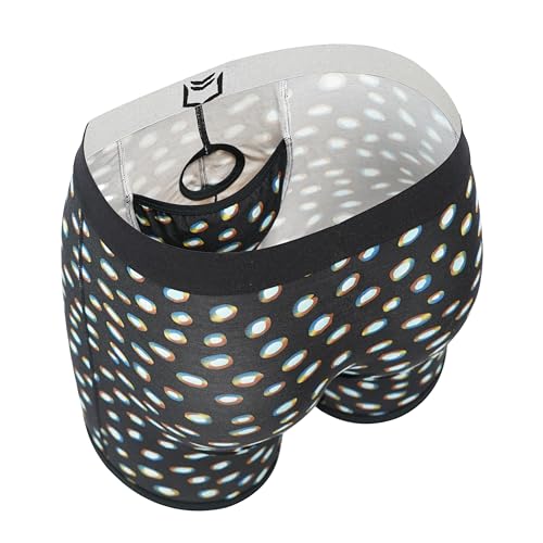 SHEATH 4.0 Bamboo Rayon Boxfish Men's Dual Pouch Boxer Brief (M) Black