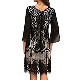 COOAN Wedding Guest Dresses for Women Women's Cocktail Dresses Formal Dresses for Women Lace Sequin Prom Dress Black Almond