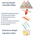 BOHS Foam Clay Tools Kit - 24 Colors Air Dry Clay (2.65 lb) with Sculpting Tools, Roller, Cylinder Shaping Sheet & Tutorial - for Crafts Projects, School Supplies, DIY Art, Party Favors