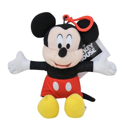 Mickey Mouse 6" Plush Zipper Pull – Soft Toy Clip Accessory for Bags and Backpacks