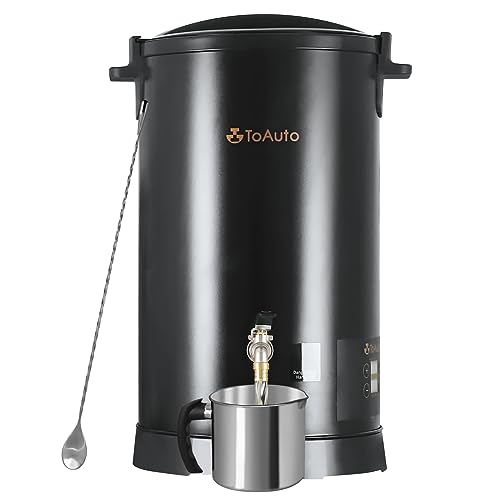 TOAUTO 20Lbs Digital Wax Melter for Candle Making Commercial Electric Wax Melting Pot with Accurate Temperature Control Panel Fast Pouring Spout Easy Clean 1100W 120V