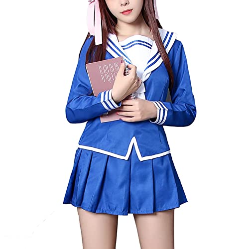 Nuoqi Tohru Honda Cosplay Costume Fruits Basket Tohru Cosplay Outfit Anime Japanese School Girls Sailor Uniform Suit M