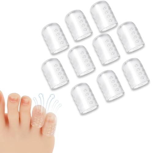 Silicone Anti-Friction Toe Protector, Silicone Toe Protectors, 2024 New Gel Toe Protectors, Breathable Little Toe Covers, Blisters, Calluses, and Corns Protection (10PCS)