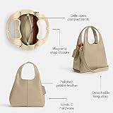 COACH Polished Pebble Leather Lana Shoulder Bag 23, Ivory