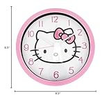 Accutime Hello Kitty Face Pink Colorway Wall Clock, HK3059