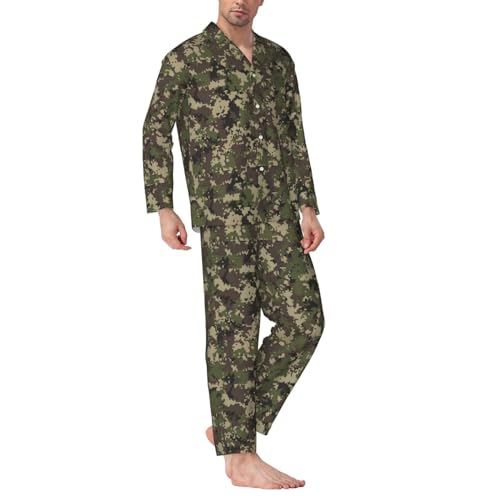 Family Christmas Pjs Matching Sets 2023 Christmas Pajamas for Family Christmas Pjs Holiday Xmas Jammies Set, Green Camo Army Solider Camouflage Nightwear