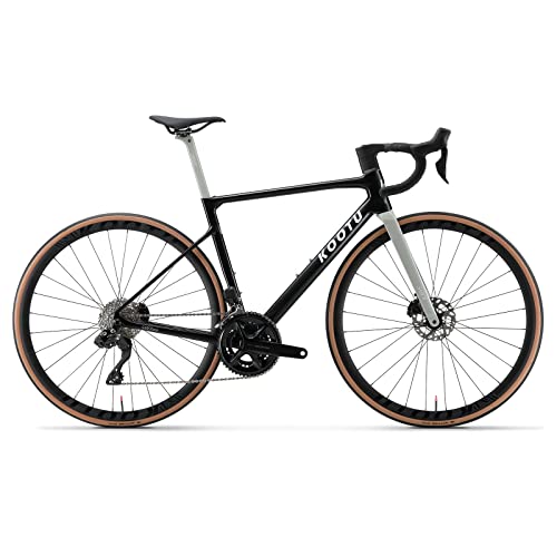 KOOTU Carbon Road Bike Lightweight 24 Speed Shifting Road Bicycle with Shimano Di2 8170 Groupset T1000 Full Carbon Frame & Fork & Wheelset with Disc Brake