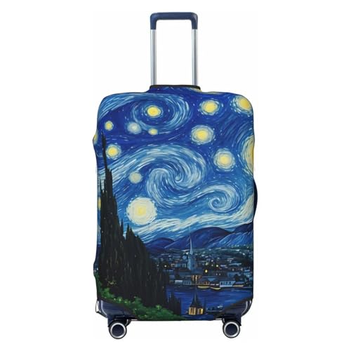 HHSDHSJD Suitcase Covers, Luggage Cover for Suitcase, TSA Approved Protector, Elastic Anti-scratch, Fits 29-32 Inch Luggage, Navy Blue, Starry Night Pattern