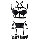 PETMHS Women Sexy Cage Body Harness Lingerie Set Strap Gothic