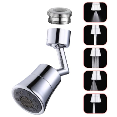 Faucet Extender Faucet Sprayer Attachment for Kitchen Sink, 5 Flow Mode Faucet Aerator 720 Degree Rotatable Anti-Splash Sink Sprayer Kitchen Faucet Head Replacement