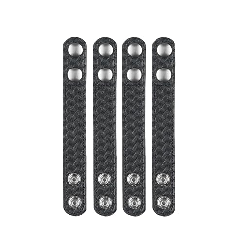 BIANCHI AccuMold Elite 4-Pack 7906 Chrome Snap Belt Keepers (Basketweave Black), 2.25 Inches