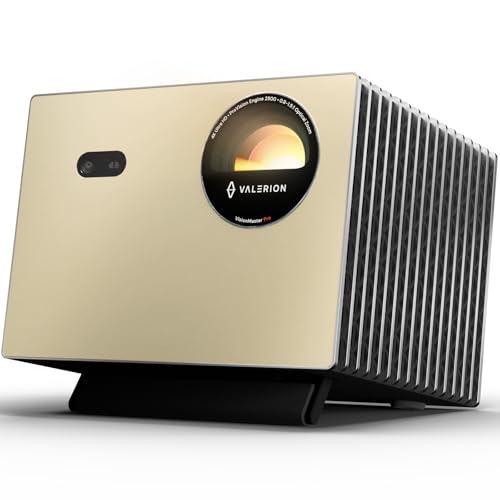 Valerion VisionMaster Pro Triple Laser Projector, 15000:1 Contrast, 0.9-1.5 Zoom, 2X Multitasking Power, IMAX, 4K HDR10+, GTV Streaming, 4ms Lag-Free Gaming, with Multi-Platform Voice Control
