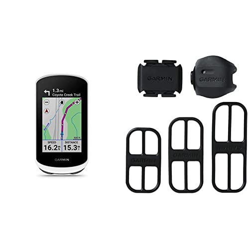 Garmin Edge® Explore 2, Easy-to-Use GPS Cycling Navigator, eBike Compatibility & Speed Sensor 2 and Cadence Sensor 2 Bundle, Bike Sensors to Monitor Speed and Pedaling Cadence