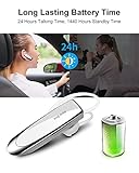 New bee [2 Pack] Bluetooth Earpiece V5.0 Wireless Handsfree Headset 24 Hrs Driving Headset 60 Days Standby Time with Bluetooth Headset for iPhone Android Laptop Truck Driver(White)