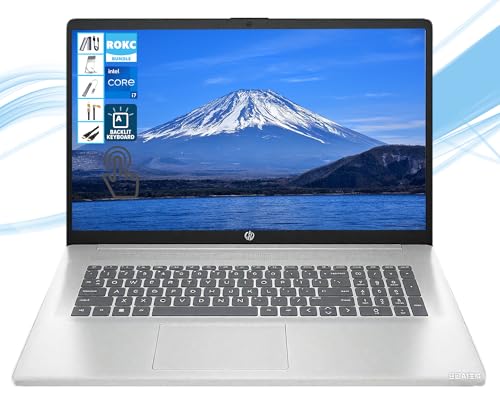 HP Pavilion 17.3" HD+ Touch Screen 2025 Upgraded Laptop Computer | 13th Gen Intel i7-1355U| 64GB RAM| 2TB SSD + 128GB Portable SSD| Wi-Fi 6| Backlit/Numeric KB| Bluetooth| Webcam| Windows 11|RK Bundle
