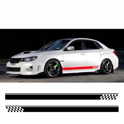 2Pcs Racing Style JDM Car Stickers,for Subaru Impreza WRX STi 1998 22B 2010 Side Door Stripes Vinyl Film Decals Auto Accessories