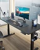 ErGear Height Adjustable Electric Standing Desk, 55 x 28 Inches Sit Stand up Desk, Large Memory Computer Home Office Desk with Two-Piece Desktop (Black)