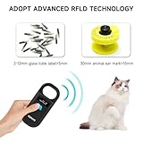 ISENVO Pet Microchip Scanner Rechargeable RFID EMID Micro Chip Reader Scanner 134.2kHz 125kHz 15 Digits Pet Chip ID Scanner for Animal/Pets/Pigs/Dogs/Cats (190A)