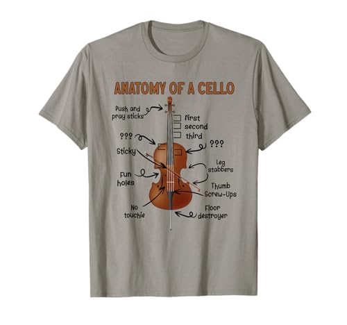 Anatomy Of A Cello Cellist Cello Lover Cello Player T-Shirt