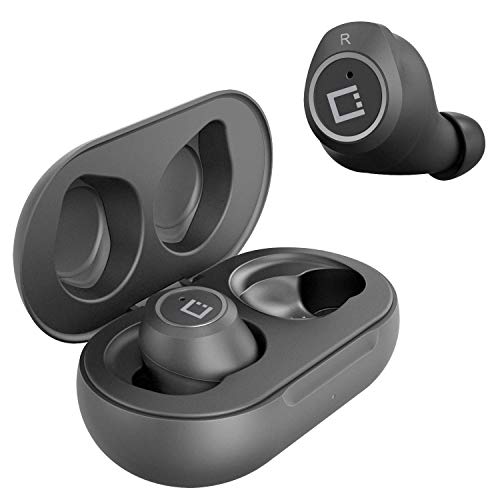 Wireless V5 Bluetooth Earbuds Compatible with Gionee F103 Pro with Charging case for in Ear Headphones. (V5.0 Black)