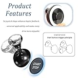 Car Joystick Starter Push Start Button Cover,Metal Scratch-Proof Push to Start Button Cover for Protecting and Decorating,Universal Car Start Button Cover Car Accessories Interior