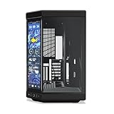 HYTE Y70 Touch Infinite Dual Chamber ATX Mid Tower Modern Aesthetic Case with Integrated 2.5K LCD Touchscreen - Pitch Black