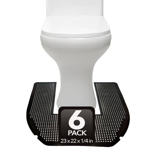 Sanipro Absorbent & Odor-Control Bathroom Mat for Urinals for Men – High-Performance Splash Pad for Hygiene and Floor Protection – Durable Bathroom Mats – Pack of 6 (17.5 x 20.5 x 0.25 Inches)