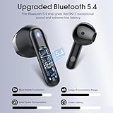 Wireless Earbuds, Bluetooth 5.4 Headphones in Ear buds, HiFi Stereo Wireless Earphones with 4 ENC Noise Cancelling Mics, 40H Wireless Headphones with IP7 Waterproof, LED Display USB C, Mini Ultralight