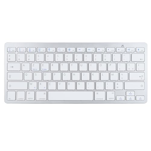 Bilingual Keyboard Portable Thin for German French Spanish Italian Keyboard, Bluetooth Keyboard Compatible with iOS, Android, Windows, OS (French AZERTY Layout)