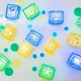 Glo Pals Water-Activated Light-Up Cubes Bundle for Sensory Play (Extraordinary Earth – Green, Yellow + Blue)