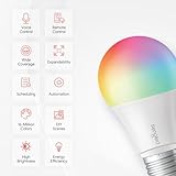 Sengled Alexa Light Bulb, Zigbee Bulb Smart Hub Required, Works with Alexa and SmartThings, Voice Control with Echo Show 10 with built-in Hub, Color Changing 60W Equivalent A19 Smart Light Bulbs, 4PK