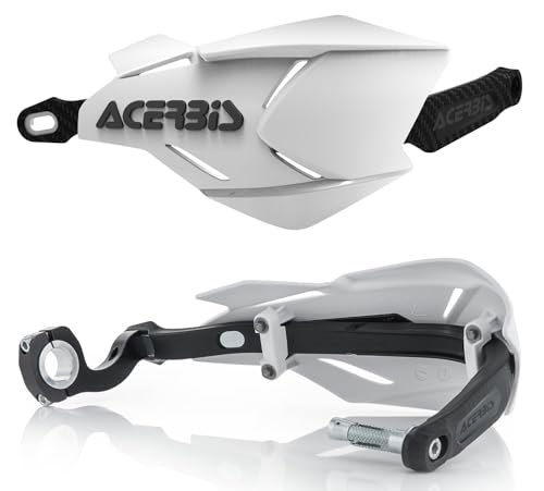 Acerbis 22397.237 Moto Hand Guards, White/Black, Size Unifit