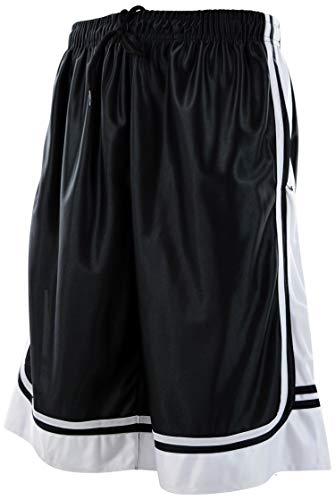 ChoiceApparel Mens Gym Training Basketball Shorts with Pockets (3X-Large, 609-Whitee)