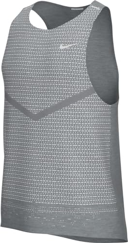 Nike Dri-FIT Rise 365 Men's Running Tank (as1, Alpha, l, Regular, Regular, Standard, Smoke Grey/Heather, Large)