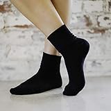 No nonsense Womens Cotton Basic Cuff Sock, Black-9 Pair Pack, 4-10