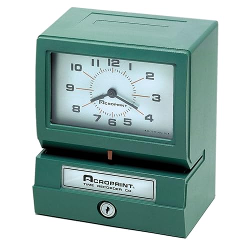 ACROPRINT 150NR4 Time Clock, Auto Electric - Month, Date, Hours, Minutes