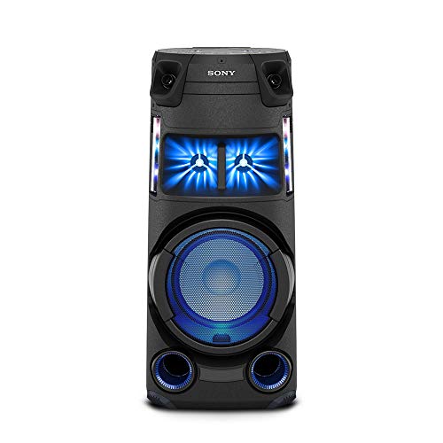 Sony High Power Bluetooth Party Speaker with Omnidirectional Party Sound Mic/Guitar, Jet Bass Booster, Gesture Control, USB, HDMI,CD/DVD, Light and CD Player