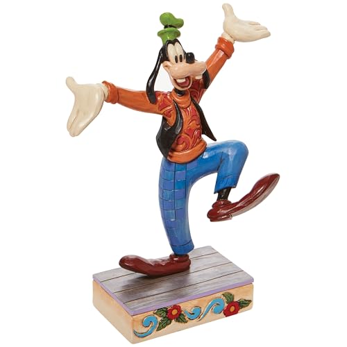 Enesco Jim Shore Disney Traditions Goofy 90th Anniversary Celebration Figurine, 8.5 Inch, Multicolor