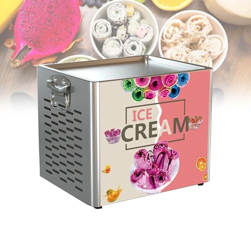 ZPRMMN Rolled Ice Cream Machine/Commercial Ice Cream Maker/Turkey Rollo Maquina De Helado Frito Fried Ice Cream Doll Machine