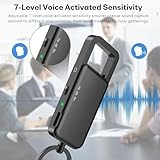 128GB Voice Recorder with Playback – 9000 Hours Audio Storage, 24-Hour Battery Life, USB-C Voice Activated Recorder with Noise Reduction for Lectures, Meetings, and Interviews