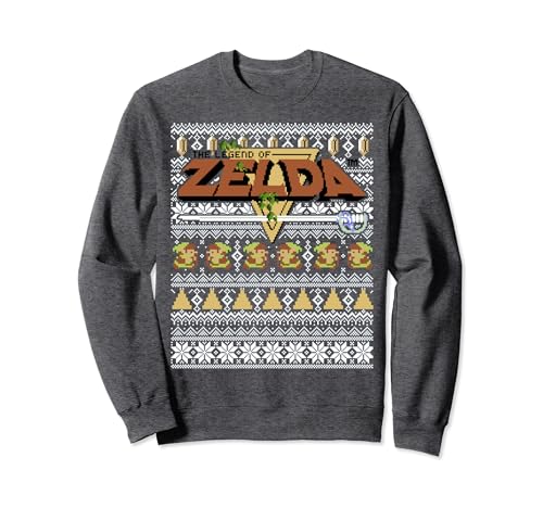 Nintendo Zelda 8-Bit Ugly Holiday Sweater Sweatshirt Sweatshirt