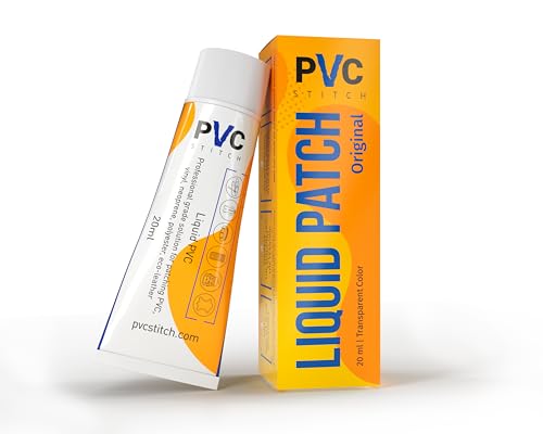 PVC Stitch Liquid Repair Patch for Air Mattresses, Waterbeds, Glue Inflatable Boats, Rafts, ISUPs, Above-Ground Pools, Bouncy Houses, Hot Tubs, Air Tracks, Works on Blow up PVC & PU Inflatables