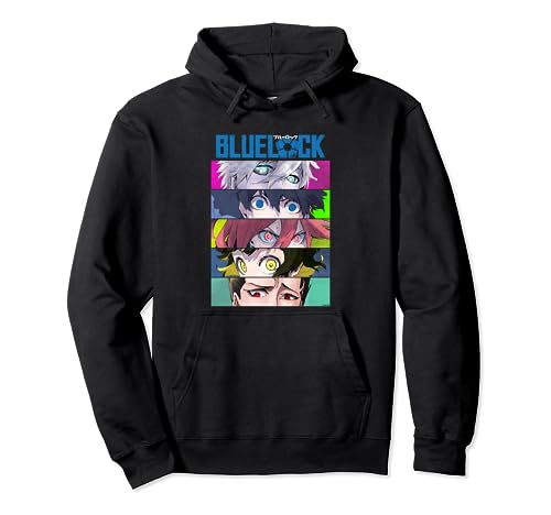 Blue Lock Main Characters Eyes Split Colorful Chest Portrait Pullover Hoodie