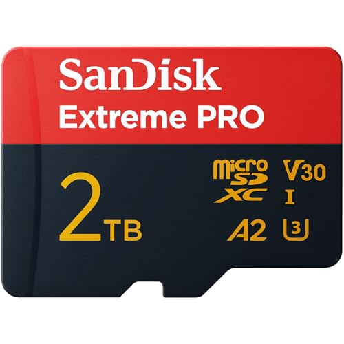 SanDisk 2TB Extreme PRO microSDXC™ UHS-I Card, Up to 250MB/s Read Speed; Up to 150MB/s Write Speed, SDSQXCD-2T00-GN6MA