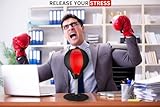 Tech Tools Stress Buster Desktop Punching Bag - Suctions to Your Desk, Heavy Duty Stress Relief Ball, Funny Desk Accessories, Office White Elephant Gift for Boss or Coworker Men and Women