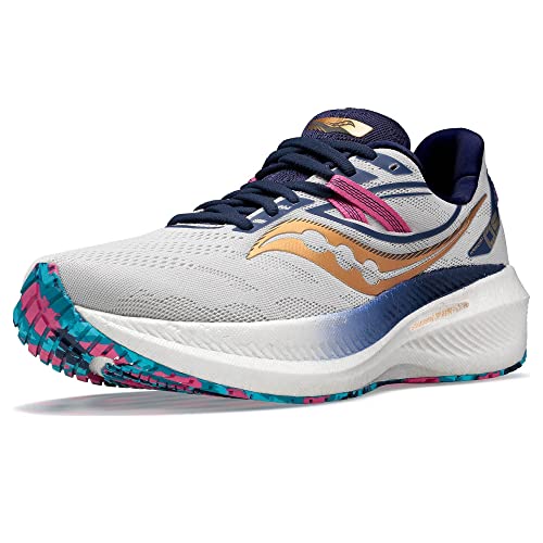 Saucony Women's Triumph 20 Running Shoe, Prospect Glass, 8