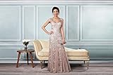 Alex Evenings Women's Long Fit and Flare Mother of The Bride Dress with Godet Detail (Petite and Regular Sizes), Rose Gold, 14P