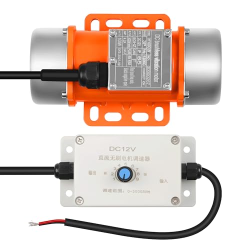 Vibrator Motor for Salt & Sand Spreader and Concrete Mixer 5000rpm 100W DC12V Aluminum Alloy Case Concrete Vibrator